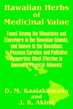 portada hawaiian herbs of medicinal value (en Inglés)