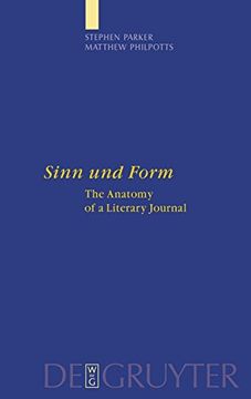 portada "Sinn und Form" (Interdisciplinary German Cultural Studies) (en Inglés)