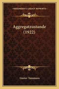 portada Aggregatzustande (1922) (in German)