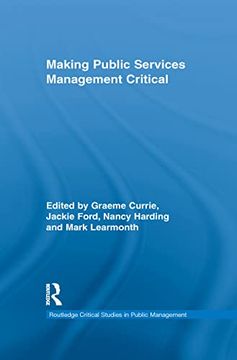 portada Making Public Services Management Critical (en Inglés)