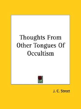 portada thoughts from other tongues of occultism (en Inglés)