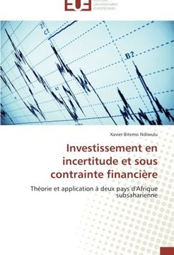 portada Investissement en incertitude et sous contrainte financière: Théorie et application à deux pays d'Afrique subsaharienne