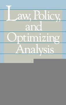 portada law, policy, and optimizing analysis (en Inglés)