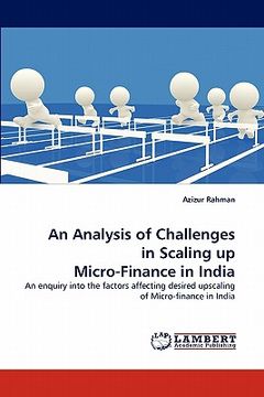 portada an analysis of challenges in scaling up micro-finance in india (en Inglés)
