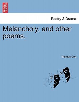 portada melancholy, and other poems. (en Inglés)