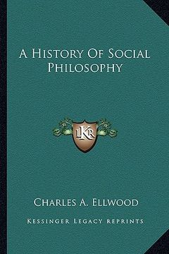 portada a history of social philosophy (in English)