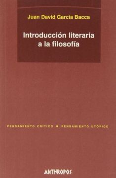 portada Introducción Literaria a la Filosofía (Pensamiento Critico-Pensamiento Utopico) (in Spanish)
