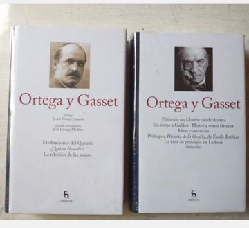 portada Ortega y Gasset (Tomo 1 y 2) Ortega y Gasset