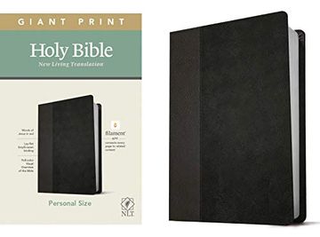 portada Nlt Personal Size Giant Print Bible, Filament Edition, Black (en Inglés)
