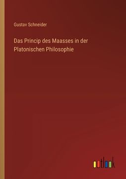 portada Das Princip des Maasses in der Platonischen Philosophie (in German)