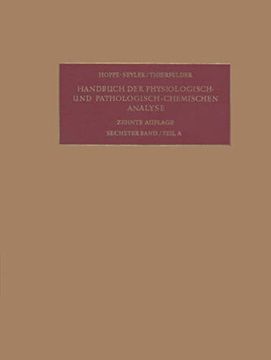 portada Enzyme: Teil a (Handbuch der Physiologisch- und Pathologisch-Chemischen Analyse, 6 (en Alemán)