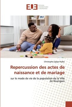 portada Repercussion des actes de naissance et de mariage (en Francés)