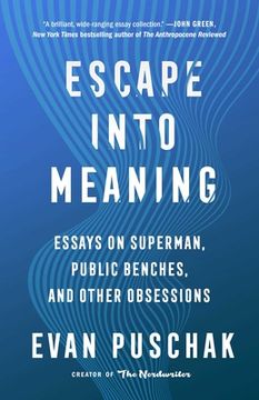 portada Escape Into Meaning: Essays on Superman, Public Benches, and Other Obsessions (in English)