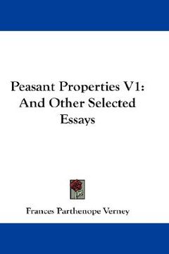 portada peasant properties v1: and other selected essays (in English)