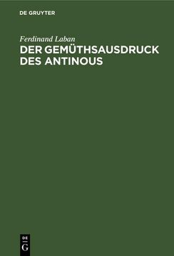 portada Der Gemüthsausdruck des Antinous 