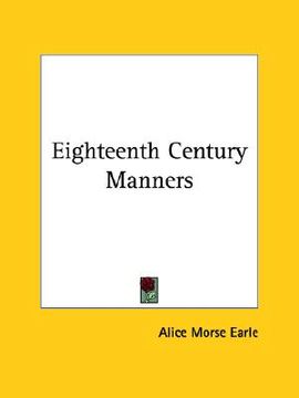 portada eighteenth century manners (en Inglés)