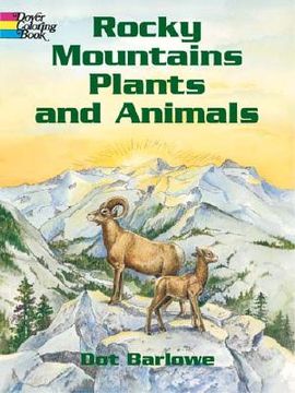 portada rocky mountain plants and animals coloring book (en Inglés)