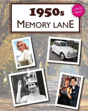 portada 1950S Memory Lane: Large Print Book for Dementia Patients (in English)