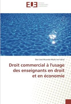 portada Droit commercial à l'usage des enseignants en droit et en économie (French Edition)