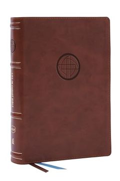 portada Life in Christ Bible: Discovering, Believing, and Rejoicing in who god Says you are (Nkjv, Brown Leathersoft, Thumb Indexed, red Letter, Comfort Print) (en Inglés)