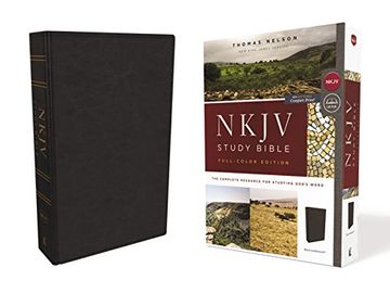 portada Nkjv Study Bible, Leathersoft, Black, Full-Color, Comfort Print: The Complete Resource for Studying God's Word (Thomas Nelson) (en Inglés)