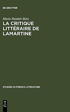 portada La Critique Litteraire de Lamartine (en Francés)
