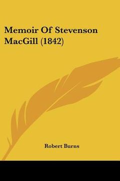 portada memoir of stevenson macgill (1842) (en Inglés)