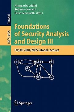 portada foundations of security analysis and design iii: fosad 2004/2005 tutorial lectures (en Inglés)