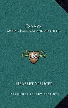 portada essays: moral, political and aesthetic (en Inglés)