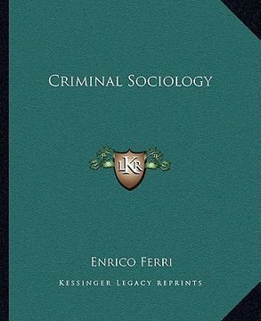 portada criminal sociology (en Inglés)