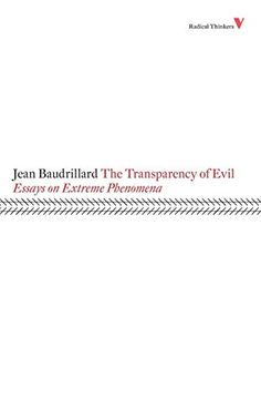 portada The Transparency of Evil: Essays on Extreme Phenomena (Radical Thinkers) (en Inglés)