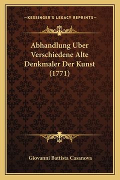 portada Abhandlung Uber Verschiedene Alte Denkmaler Der Kunst (1771) (en Alemán)