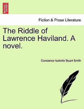 portada the riddle of lawrence haviland. a novel. (in English)