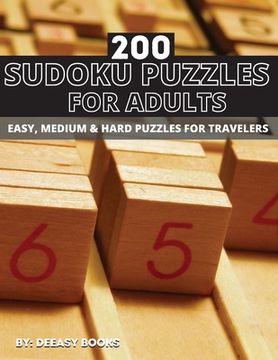 portada 200 Sudoku Puzzles For Adults, Easy, Medium &Hard (en Inglés)