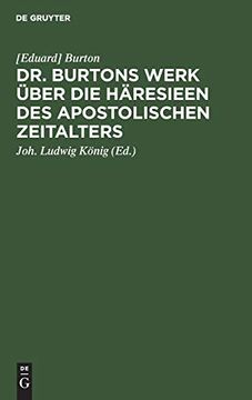 portada Dr. Burtons Werk Über die Häresieen des Apostolischen Zeitalters: Im Auszuge (en Alemán)