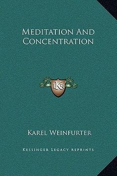 portada meditation and concentration (en Inglés)