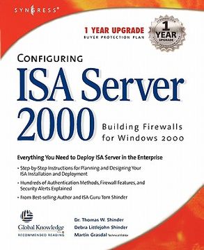 portada configuring isa server 2000: building firewalls for windows 2000 [with cdrom] (in English)