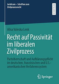 portada Recht auf Passivität im Liberalen Zivilprozess (in German)