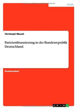 portada Parteienfinanzierung in der Bundesrepublik Deutschland (German Edition)
