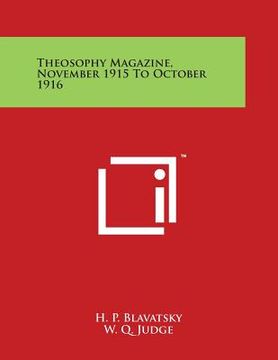 portada Theosophy Magazine, November 1915 To October 1916 (en Inglés)