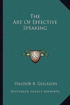 portada the art of effective speaking (in English)