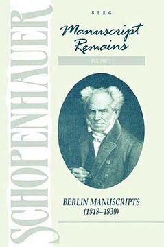 portada schopenhauer: manuscript remains, volume 3