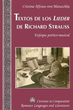 portada Textos de los Lieder de Richard Strauss: Enfoque poético-musical (in Spanish)