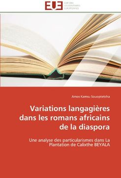 portada Variations Langagieres Dans Les Romans Africains de La Diaspora