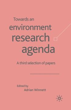 portada Towards an Environment Research Agenda: A Third Selection of Papers (in English)
