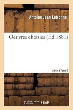 portada Oeuvres Choisies Série 3 Tome 2 (in French)