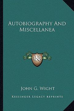 portada autobiography and miscellanea (en Inglés)