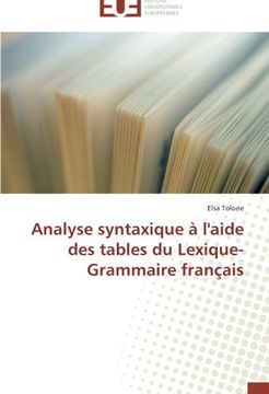 portada Analyse syntaxique à l'aide des tables du Lexique-Grammaire français