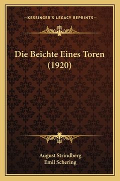 portada Die Beichte Eines Toren (1920) (en Alemán)