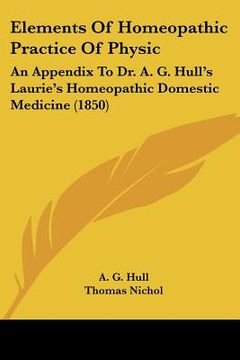 portada elements of homeopathic practice of phys